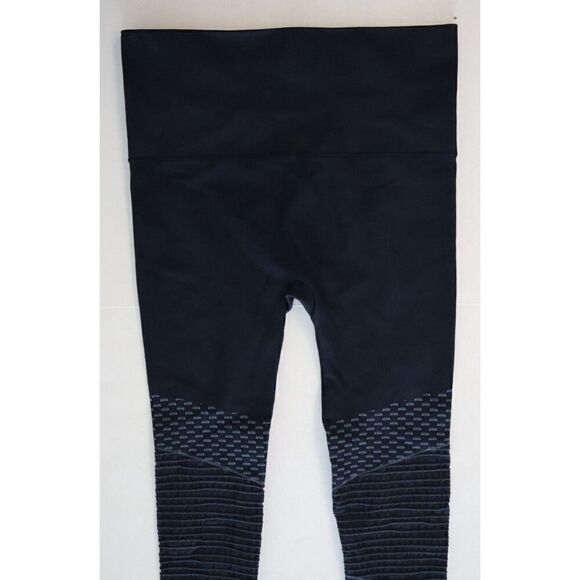 Spanx 50200R Women Sz M Indigo Sky Blue Seamless Moto Tummy Control Leggings - Picture 6 of 9